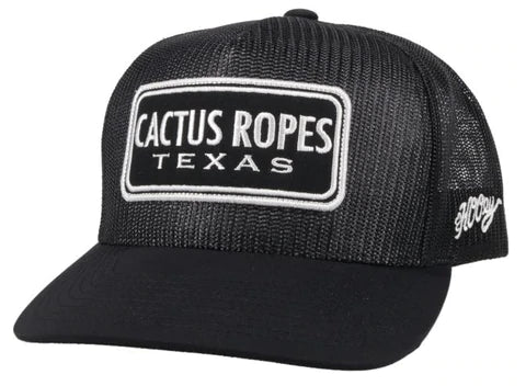 GORRA CACTUS HOOEY NEGRA ROPES TEXAS