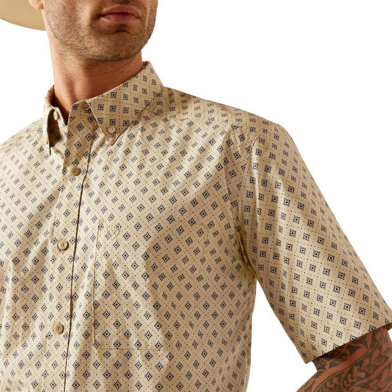 Camisa Ariat Manga Corta"Chanse" Khaki