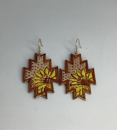 Aretes Trend Lab Forma Azteca Girasol