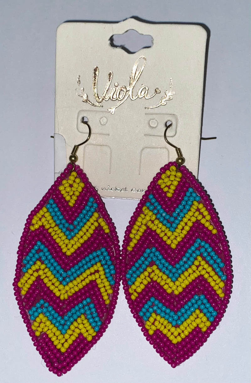 Aretes Trend Lab Azteca Multicolor